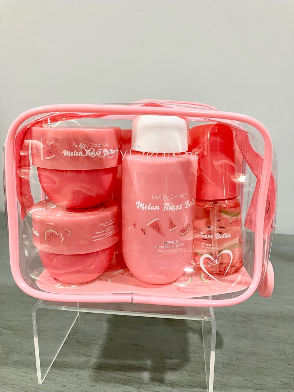Melon Times Better Pink Bath & Body Set